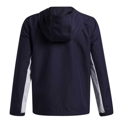 Navy-White - Back - Under Armour Boys Rival Lightweight Full Zip Hoodie