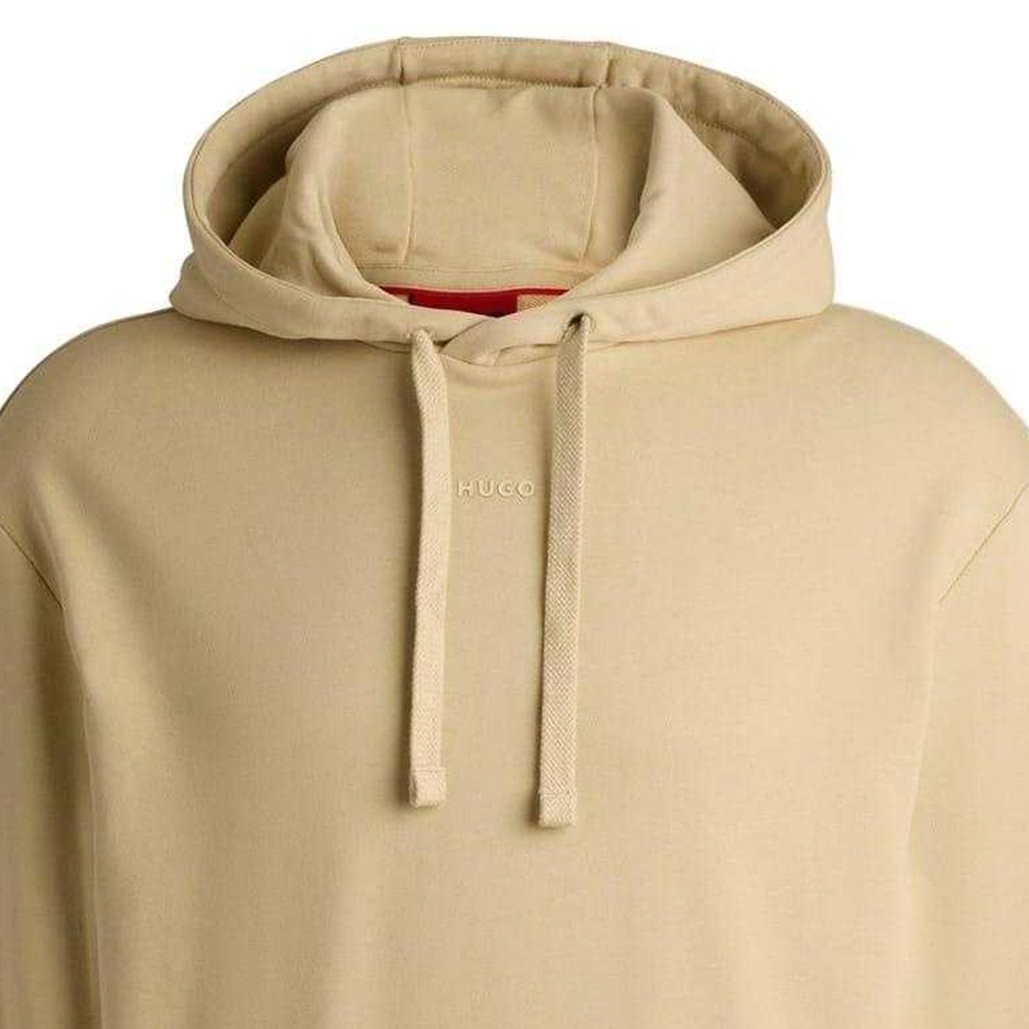 Beige - Side - Hugo Mens Pullover Hoodie