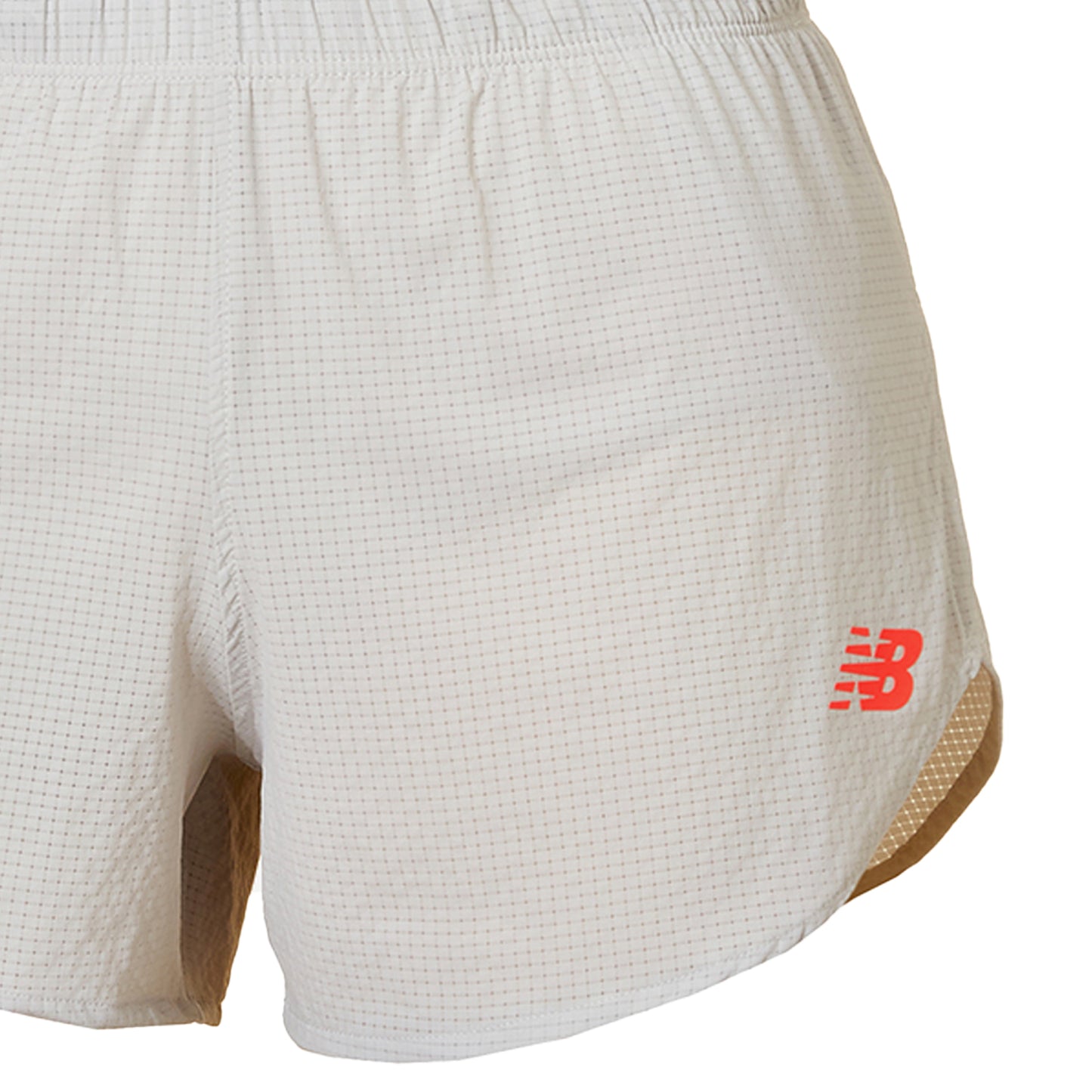 Grey-Red - Side - New Balance Womens-Ladies Race Day Ultra Light Running Shorts