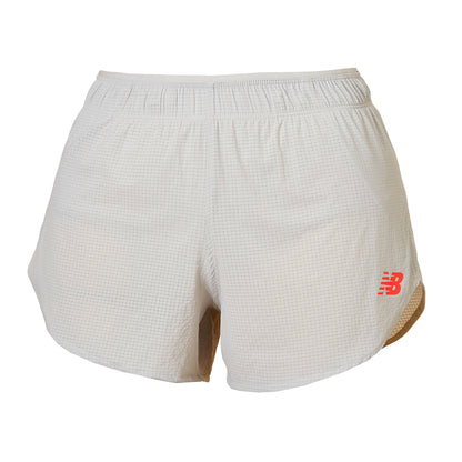 Grey-Red - Front - New Balance Womens-Ladies Race Day Ultra Light Running Shorts