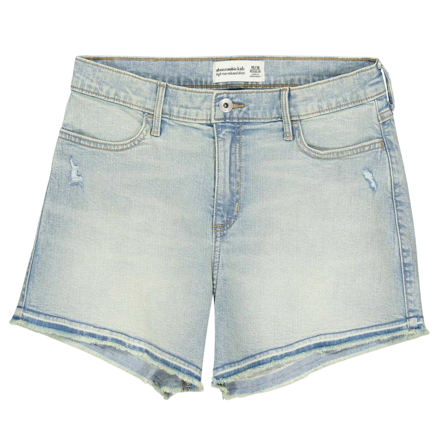 Blue - Front - Abercrombie & Fitch Girls Denim Shorts