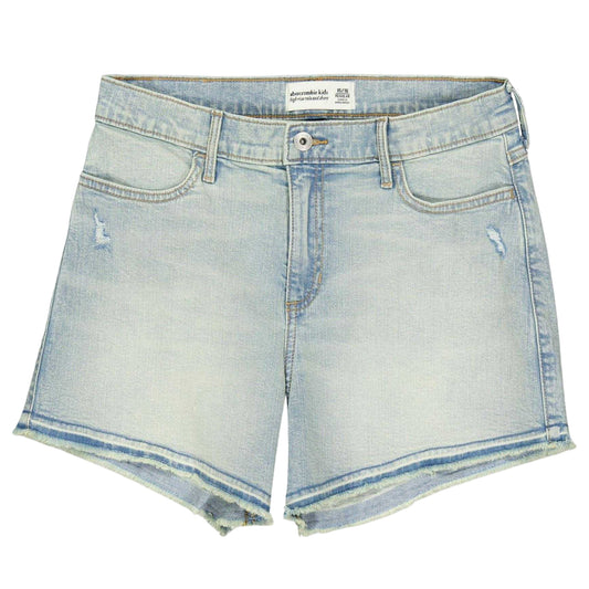 Blue - Front - Abercrombie & Fitch Girls Denim Shorts