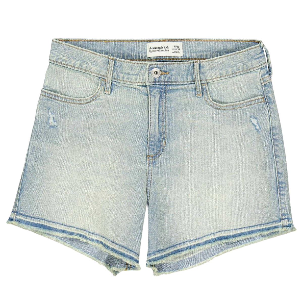 Blue - Front - Abercrombie & Fitch Girls Denim Shorts