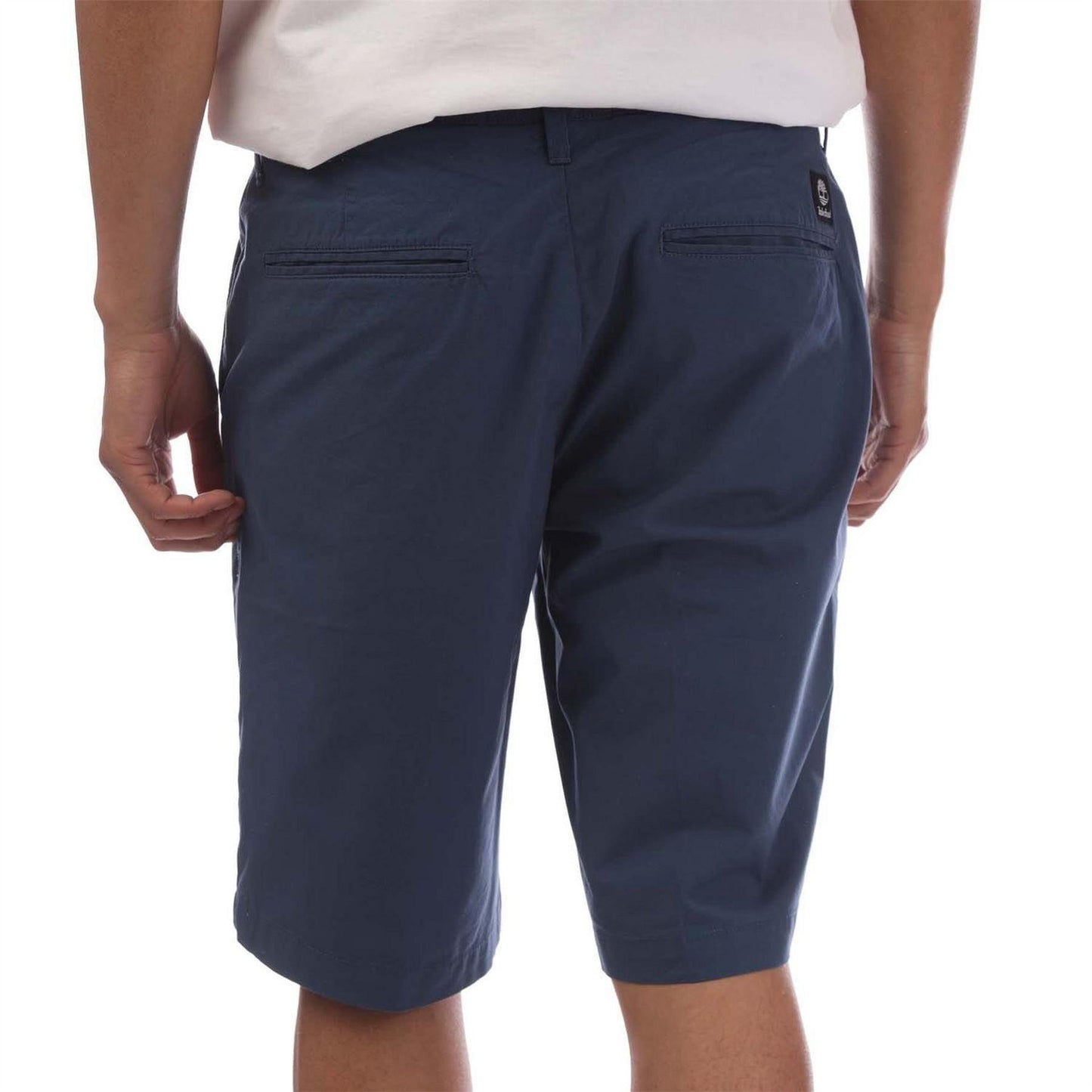 Dark Blue - Back - Timberland Mens Topsfield Cotton Poplin Chino Shorts