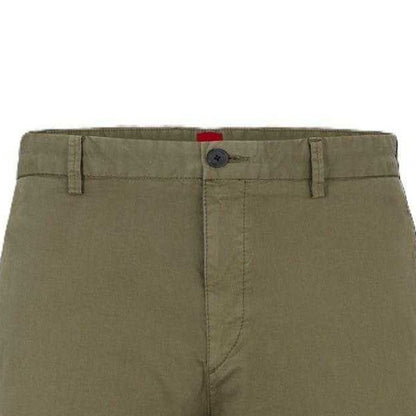 Green - Side - Hugo Boss Mens David Chino Shorts