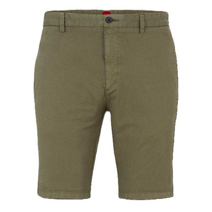 Green - Front - Hugo Boss Mens David Chino Shorts