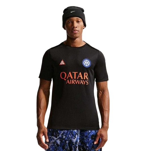 Black-Orange - Front - Nike Mens Inter Milan FC Football Shirt