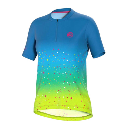 Blue-Green - Front - Bicycle Line Womens-Ladies Marostica All-Over Print Cycling Jersey