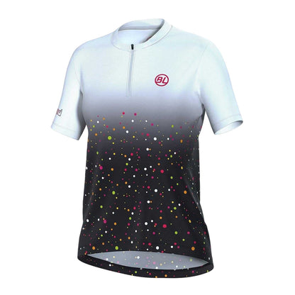 Black-White - Front - Bicycle Line Womens-Ladies Marostica All-Over Print Cycling Jersey