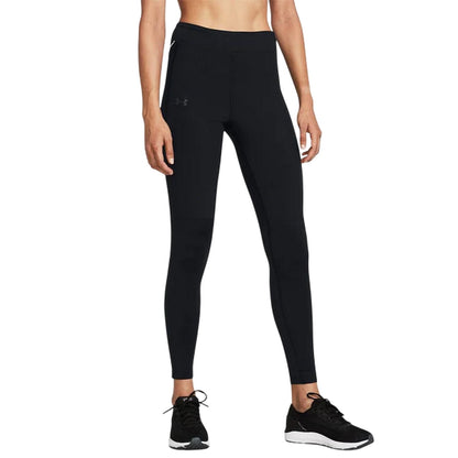 Black - Side - Under Armour Womens-Ladies Qualifier Logo T-Shirt