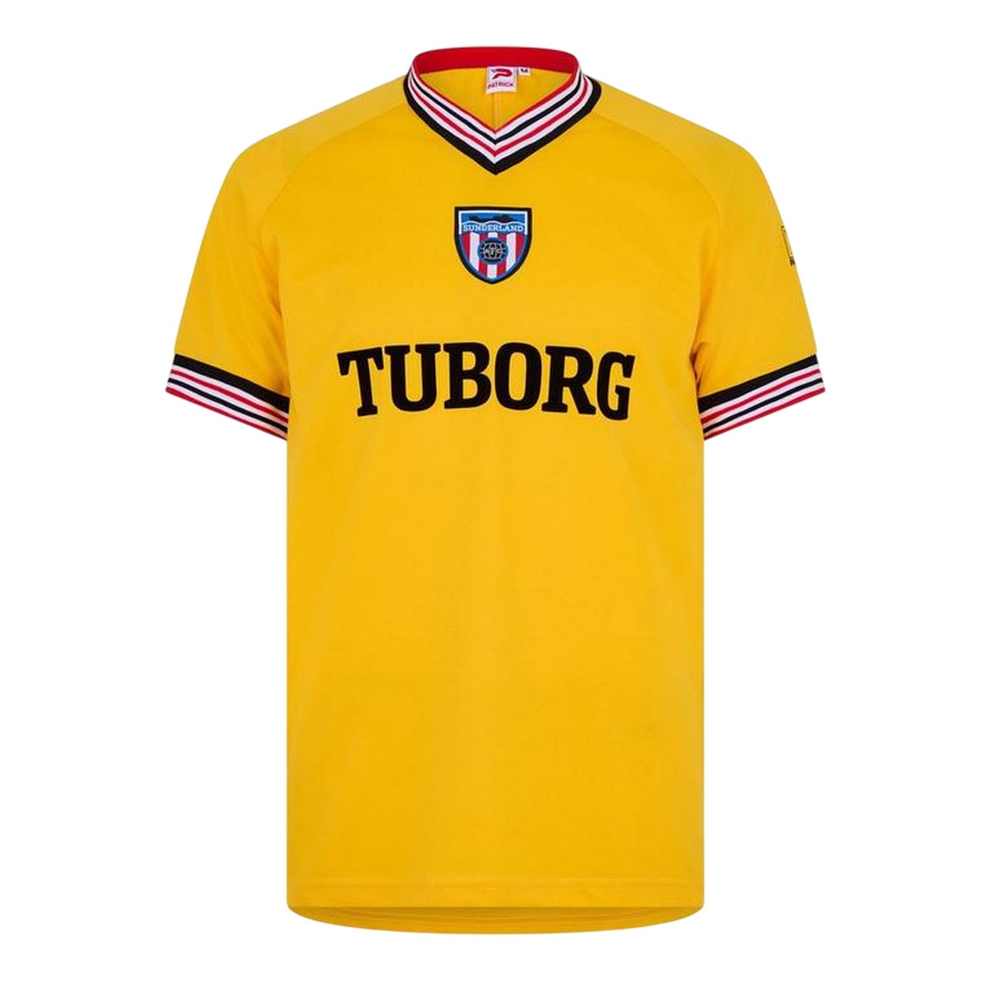 Yellow - Front - Sunderland AFC Mens 1986-1987 Retro Regular Football Shirt