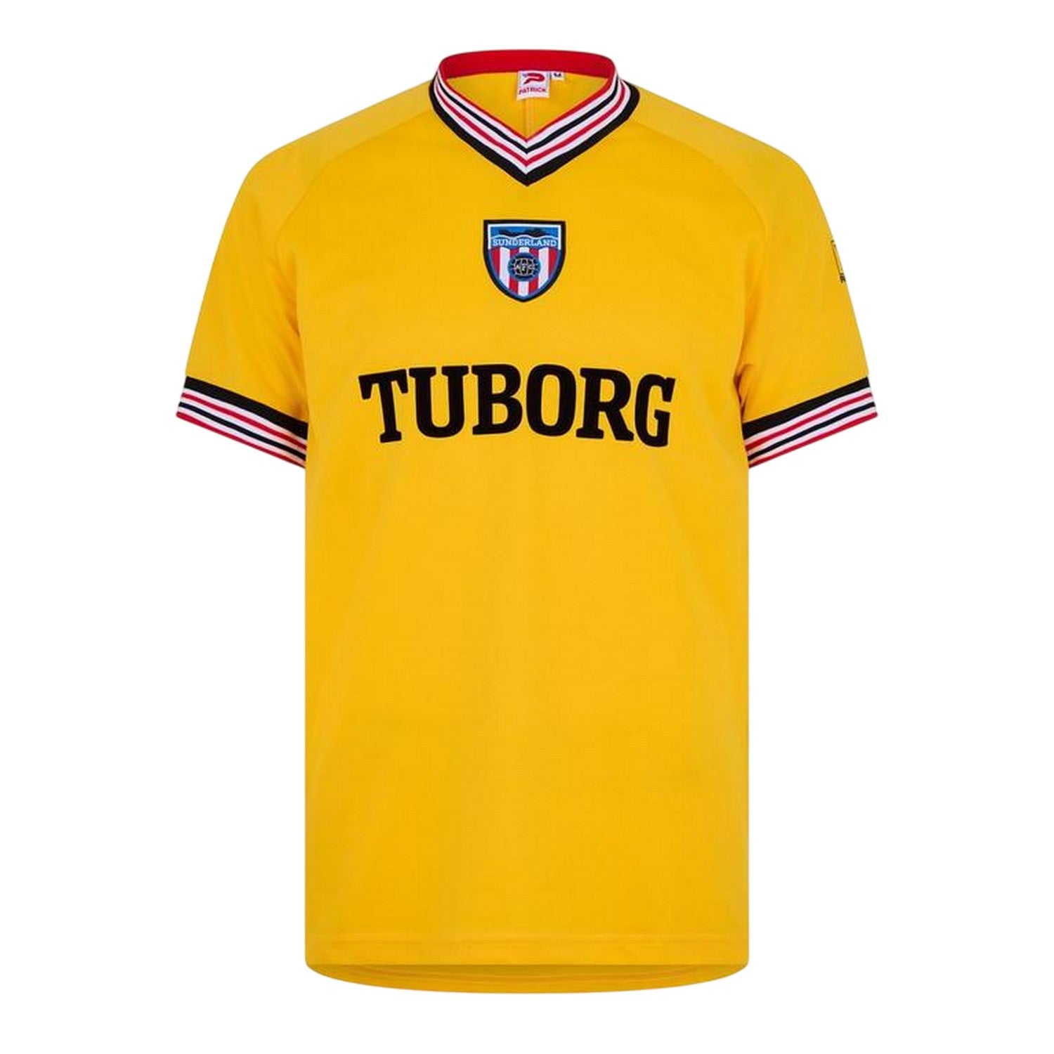 Yellow - Front - Sunderland AFC Mens 1986-1987 Retro Regular Football Shirt