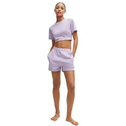 Purple - Pack Shot - Hugo Womens-Ladies Logo Shorts