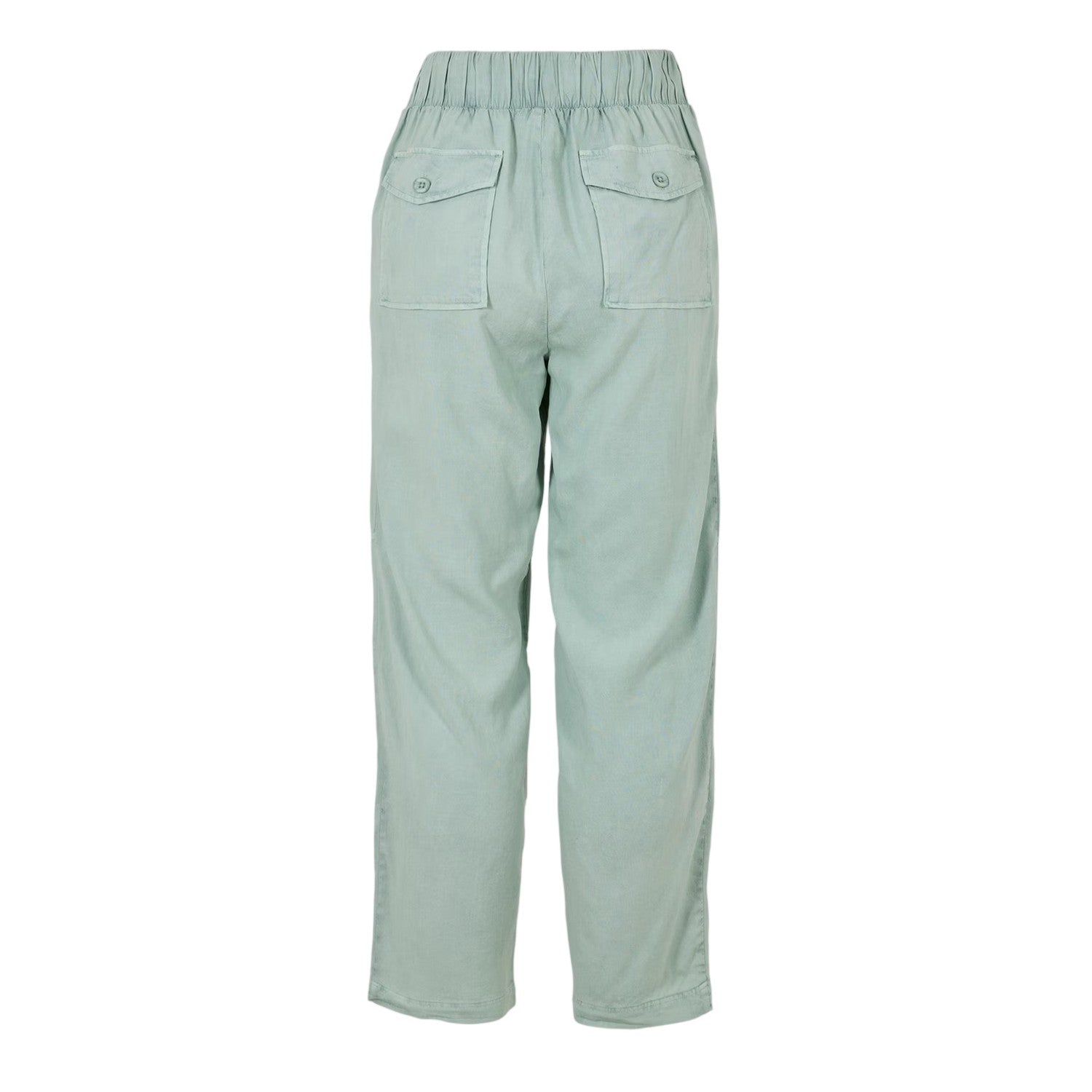 Oasis Green - Back - Bella Dahl Womens-Ladies Utility Pocket Cargo Trousers