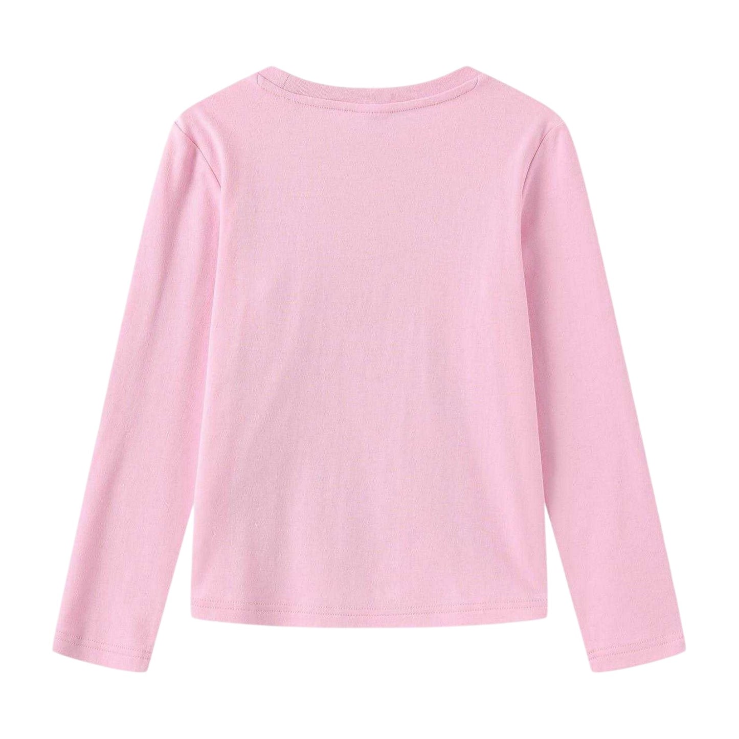 Pink-Grey - Back - Disney Girls Minnie Mouse Brushed Cotton Long Pyjama Set