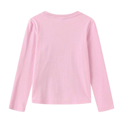 Pink-Grey - Back - Disney Girls Minnie Mouse Brushed Cotton Long Pyjama Set