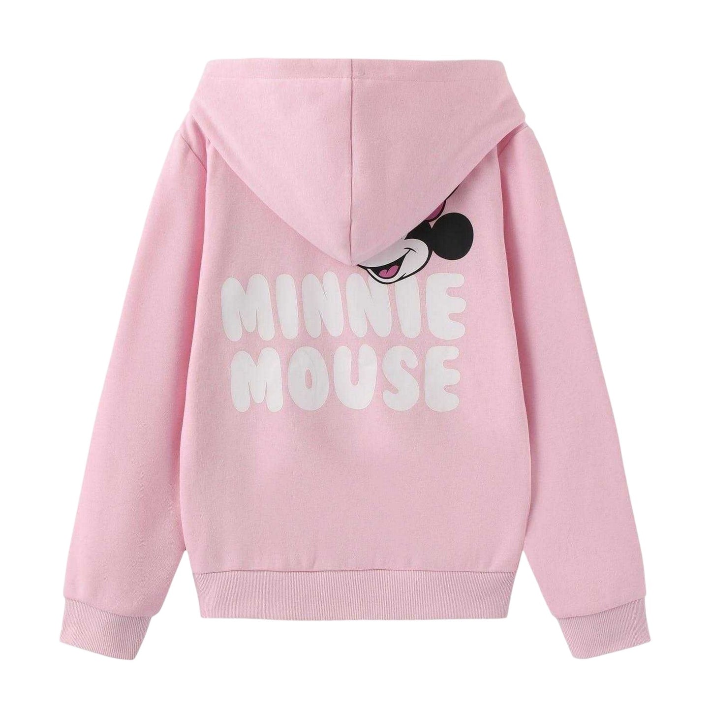 Pink - Back - Disney Childrens-Kids Minnie Mouse Character Snug Fit Hoodie And Joggers Set
