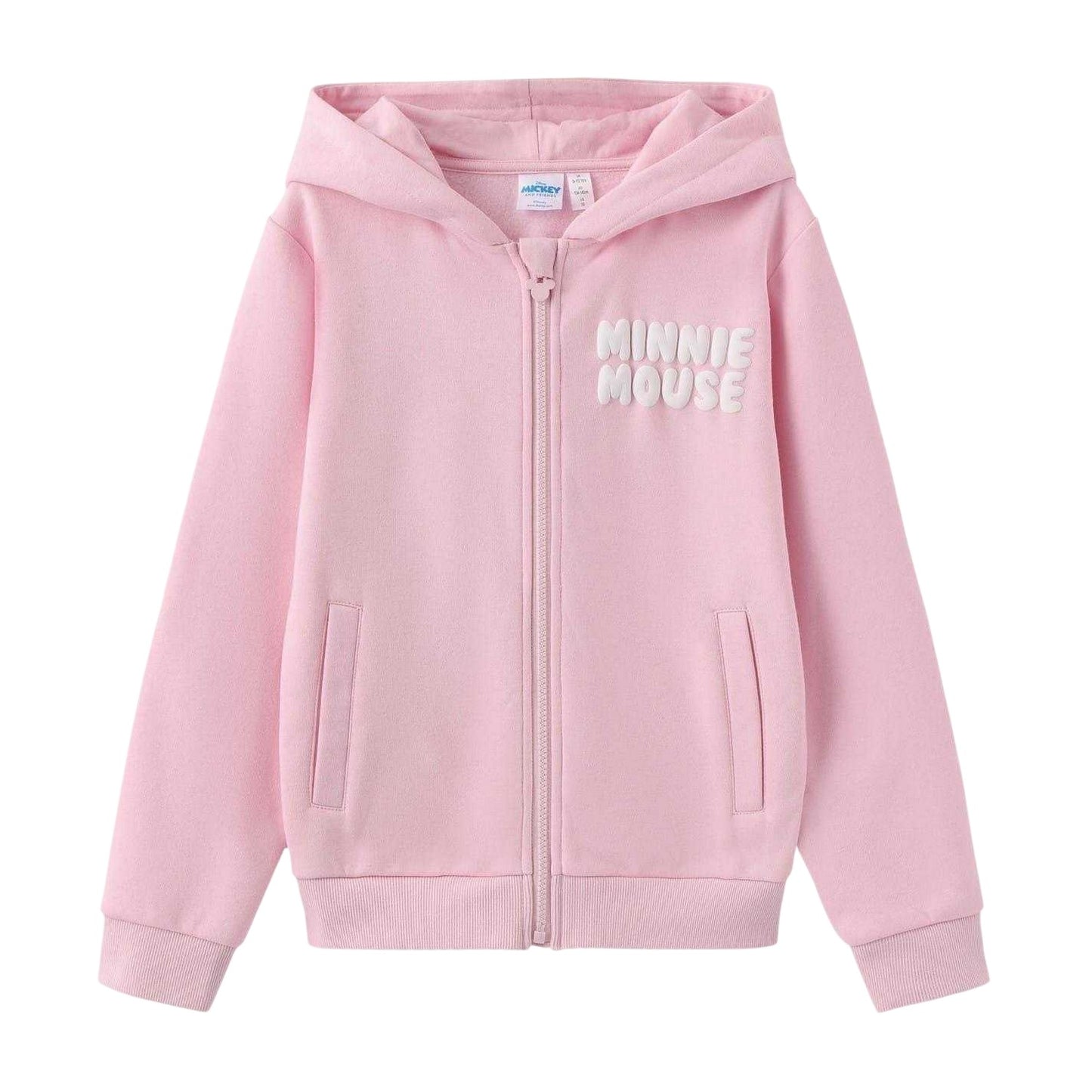 Pink - Side - Disney Childrens-Kids Minnie Mouse Character Snug Fit Hoodie And Joggers Set