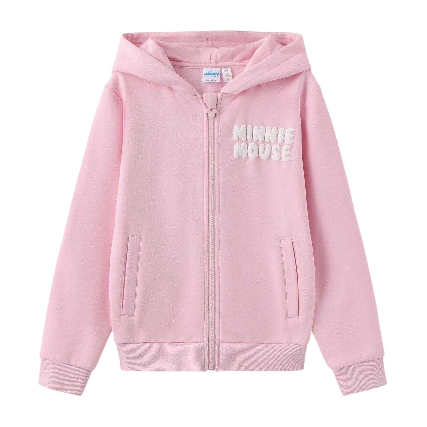 Pink - Side - Disney Childrens-Kids Minnie Mouse Character Snug Fit Hoodie And Joggers Set