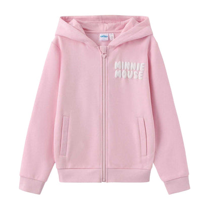 Pink - Side - Disney Childrens-Kids Minnie Mouse Character Snug Fit Hoodie And Joggers Set