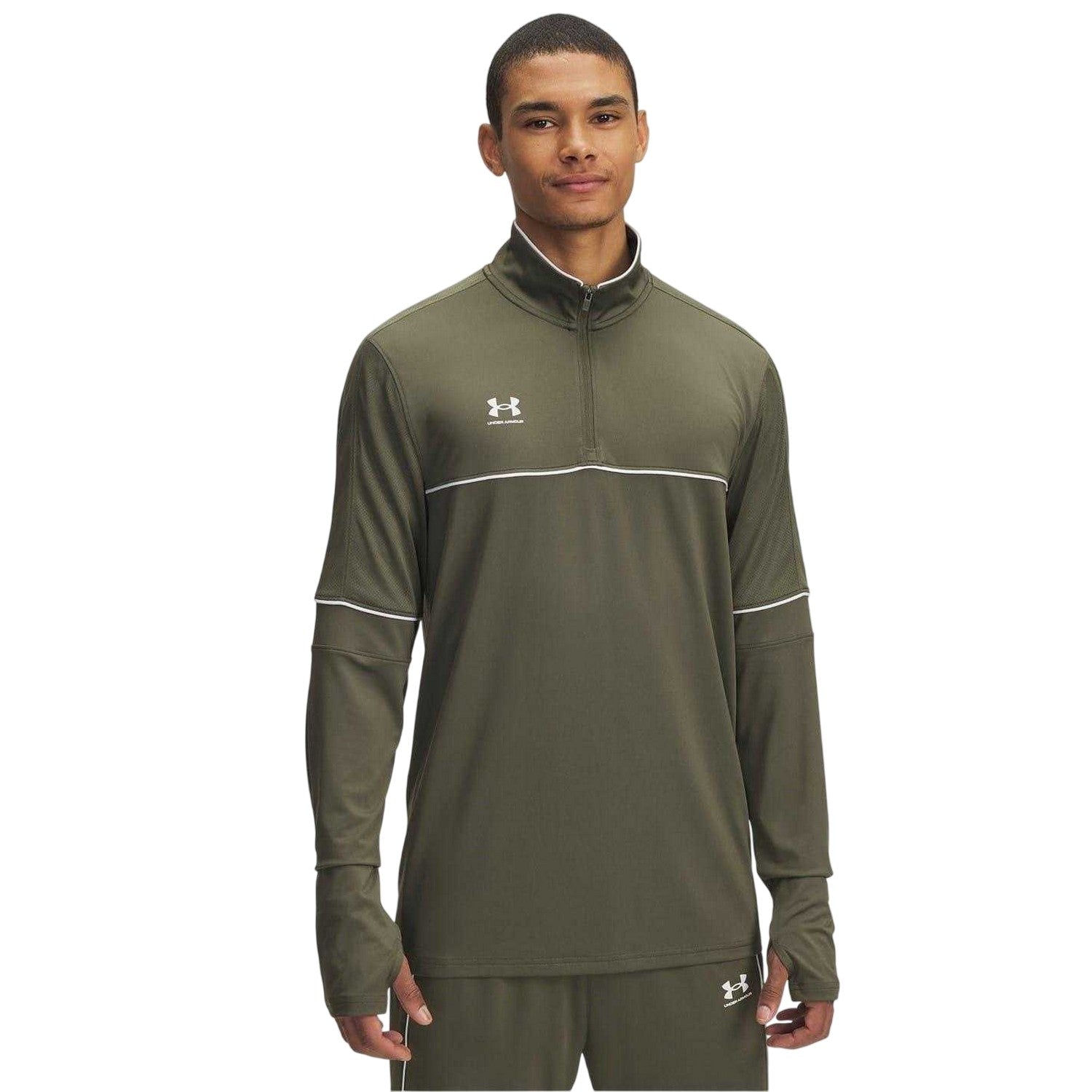 Marine OD Green - Front - Under Armour Mens Challenger Tracksuit Top