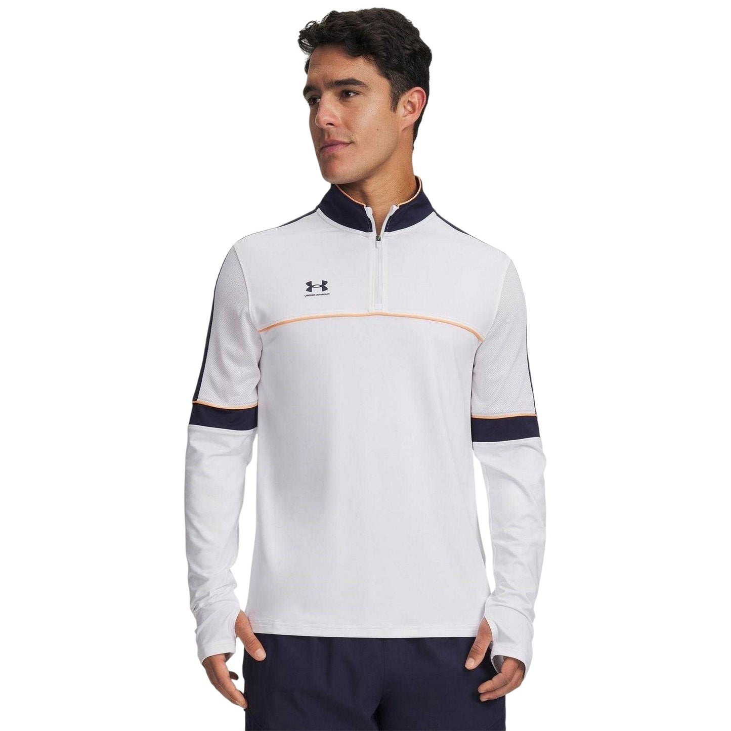 White-Navy - Front - Under Armour Mens Challenger Tracksuit Top
