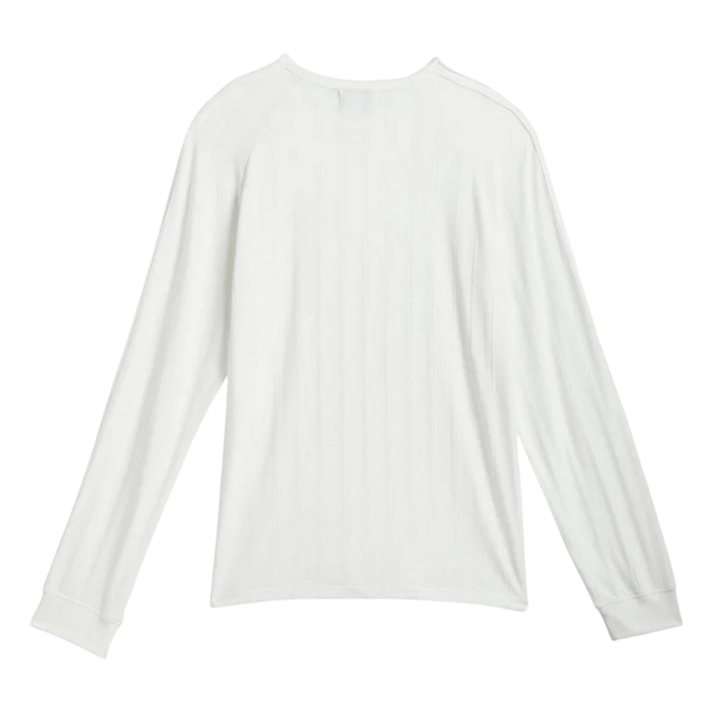 White - Back - Adidas Mens Originals Ribbed Long-Sleeved T-Shirt