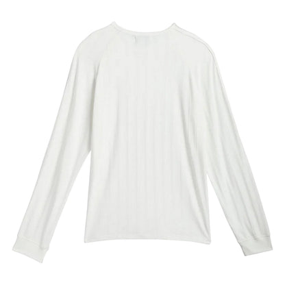 White - Back - Adidas Mens Originals Ribbed Long-Sleeved T-Shirt