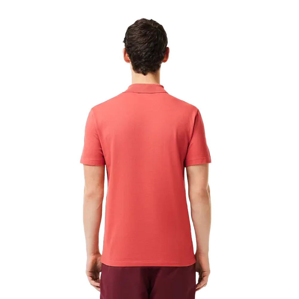 Red - Back - Lacoste Unisex Adult Polyester Blend Regular Polo Shirt
