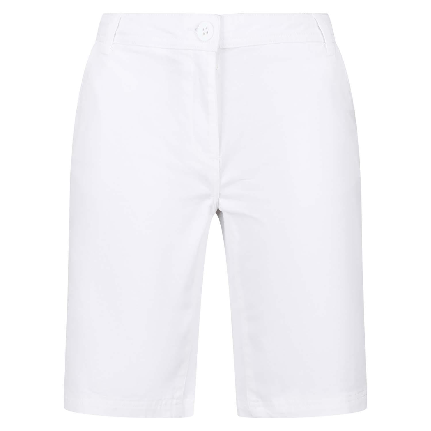 White - Side - Regatta Womens-Ladies Bayla Chino Shorts