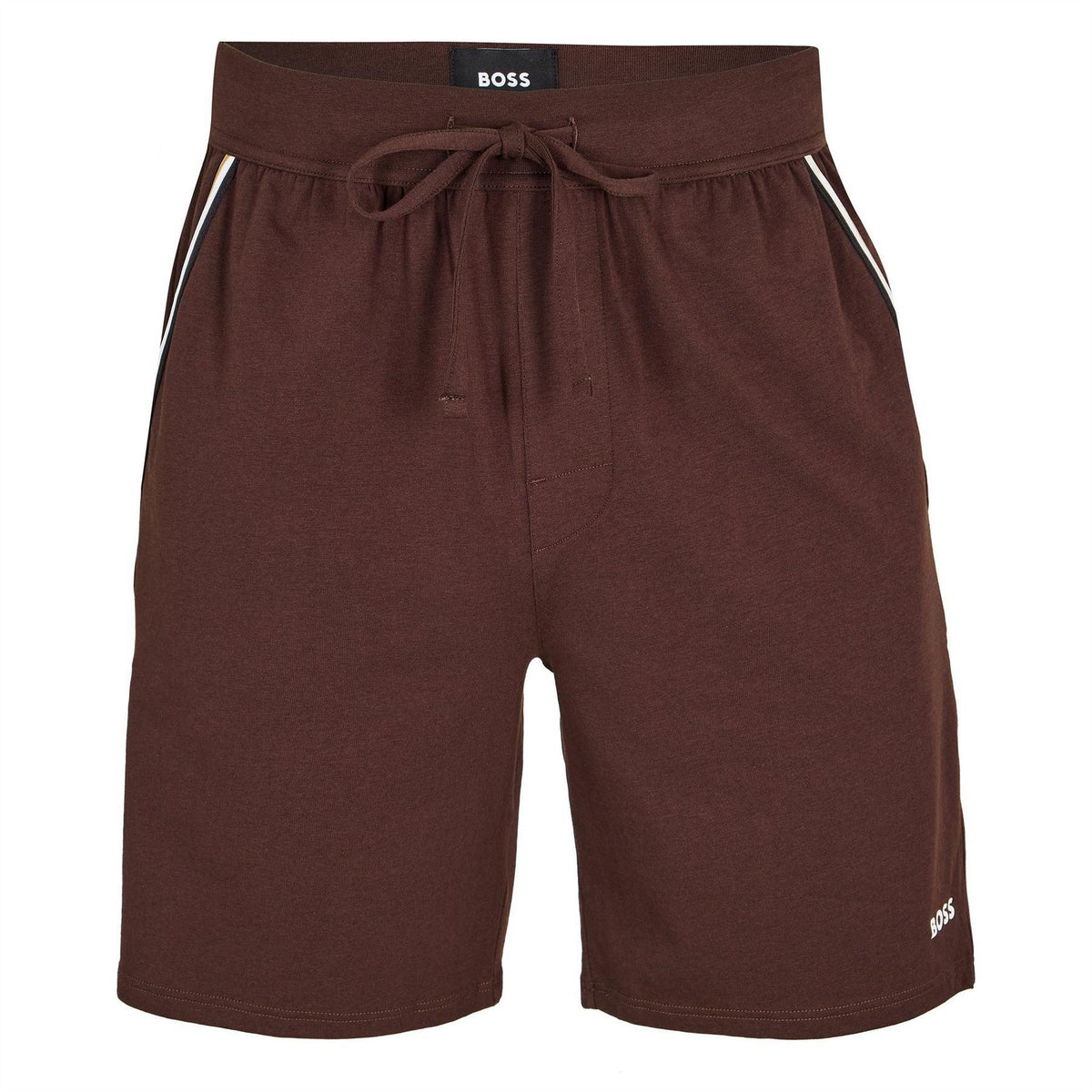 Dark Brown - Front - Boss Mens Unique Pyjama Shorts