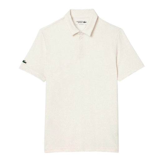Cream - Front - Lacoste Mens UV Protection Regular Golf Polo Shirt