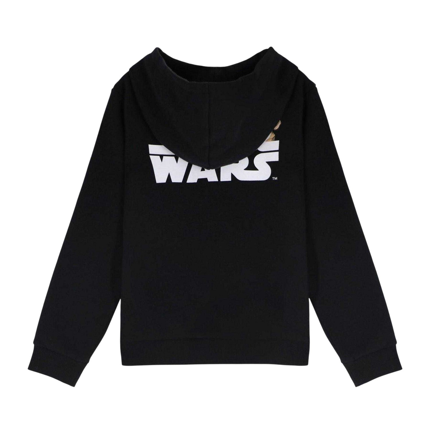 Black - Back - Star Wars The Mandalorian Childrens-Kids Character Hoodie And Joggers Set