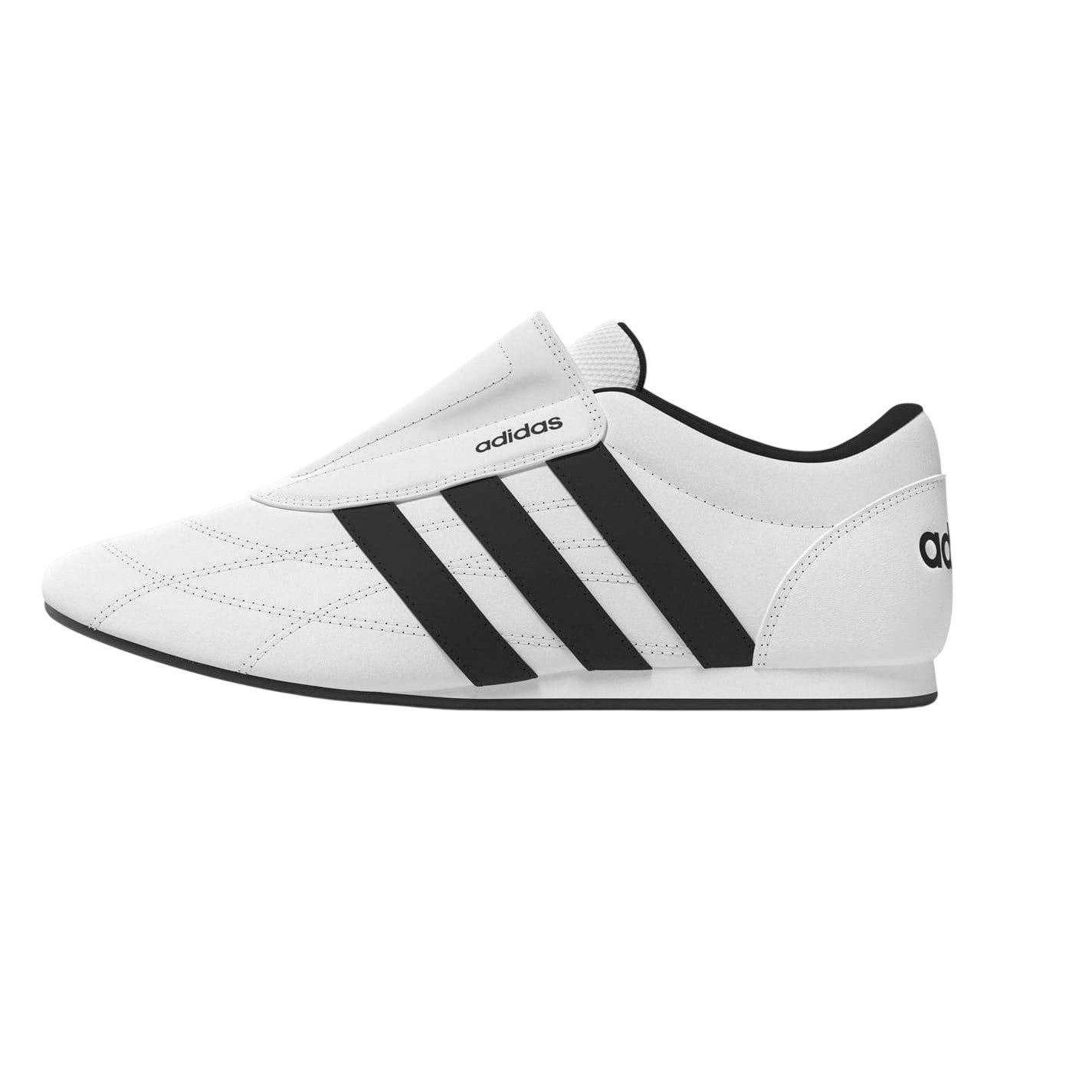 White-Black - Side - Adidas Womens-Ladies Tekwen Slip-on Trainers