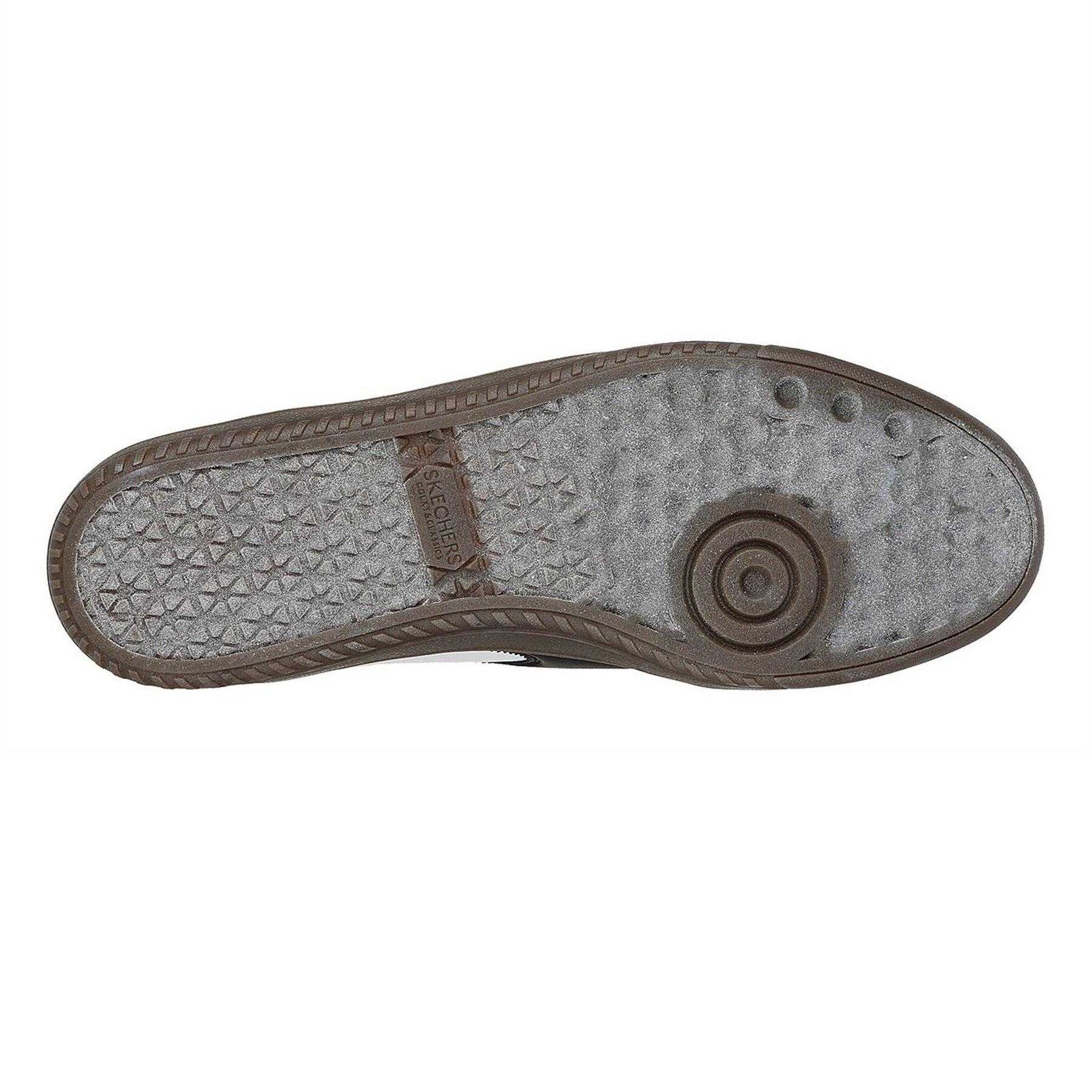 White-Black - Back - Skechers Mens Hotshot Leather Trainers
