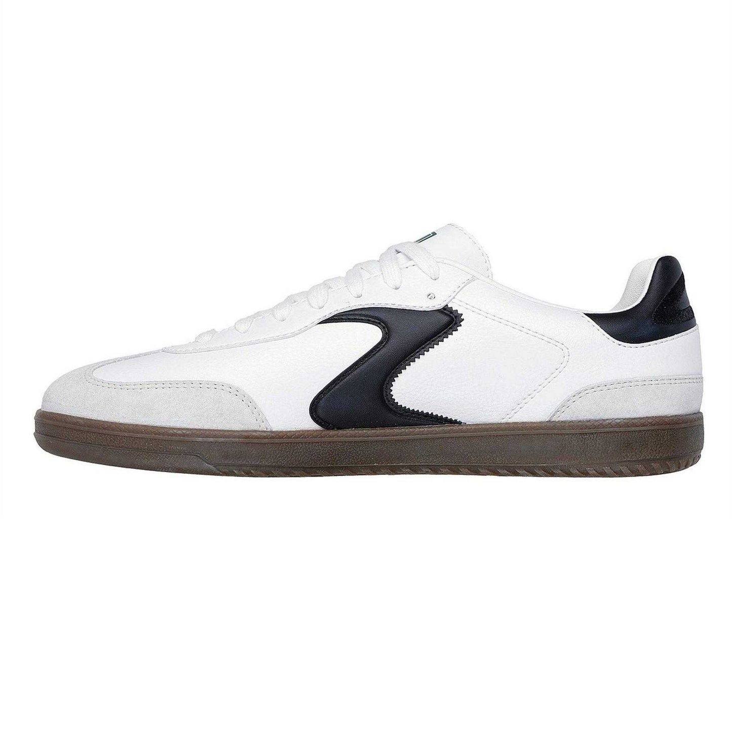 White-Black - Side - Skechers Mens Hotshot Leather Trainers