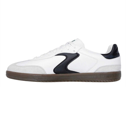 White-Black - Side - Skechers Mens Hotshot Leather Trainers