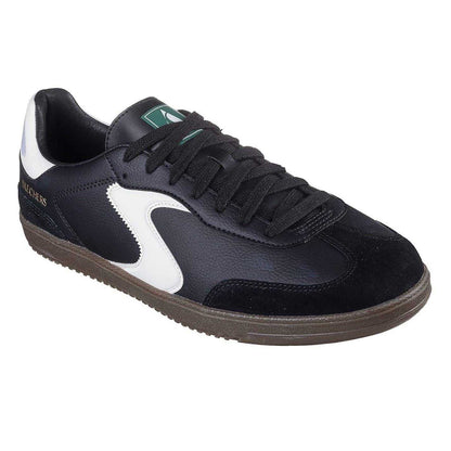 Black-White - Pack Shot - Skechers Mens Hotshot Leather Trainers
