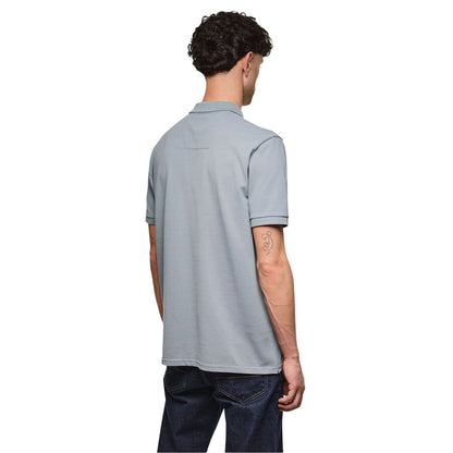Grey - Back - Weekend Offender Mens Caneiros Polo Shirt