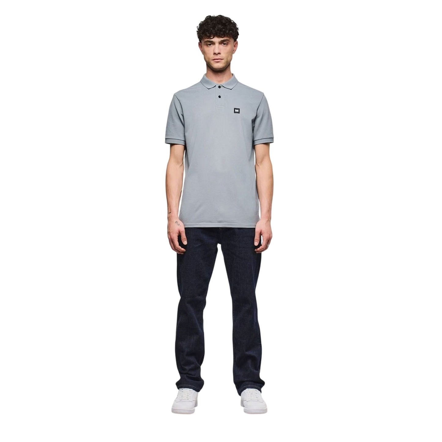 Grey - Side - Weekend Offender Mens Caneiros Polo Shirt