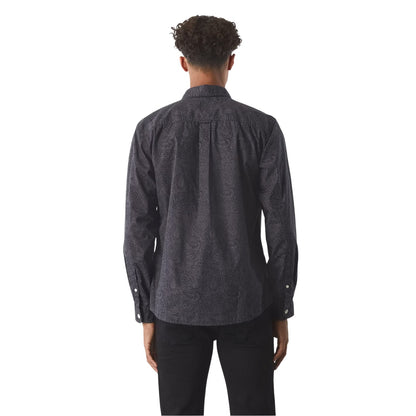 Black - Back - Pretty Green Mens Paisley Regular Shirt