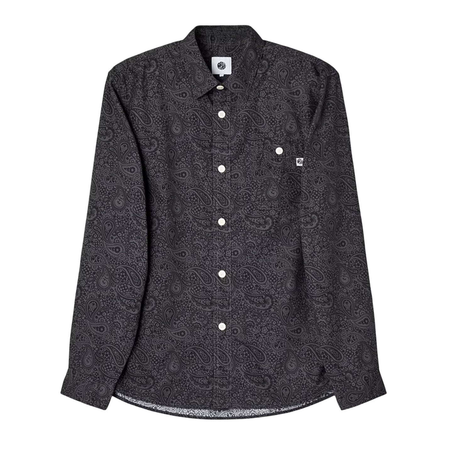 Black - Front - Pretty Green Mens Paisley Regular Shirt