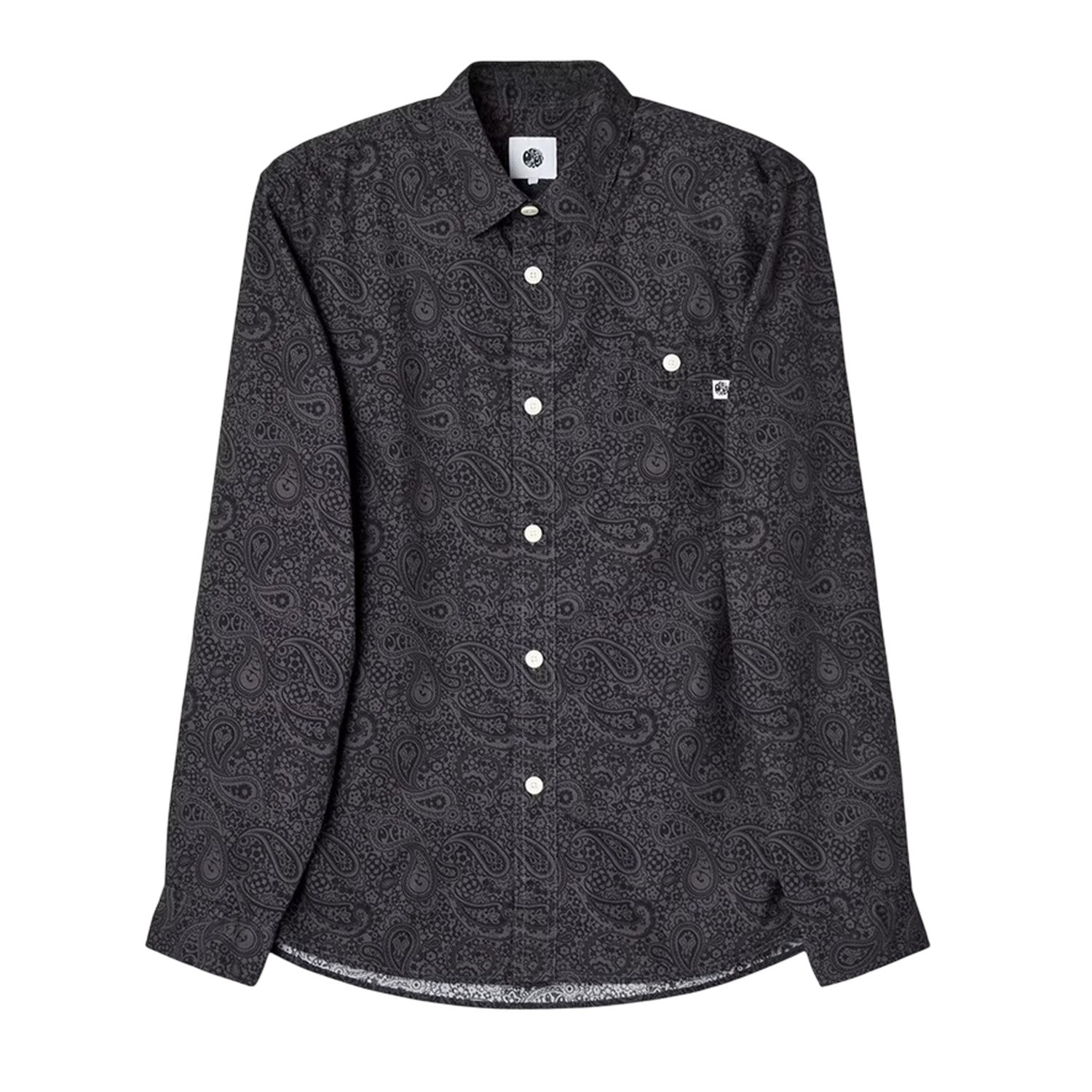 Black - Front - Pretty Green Mens Paisley Regular Shirt