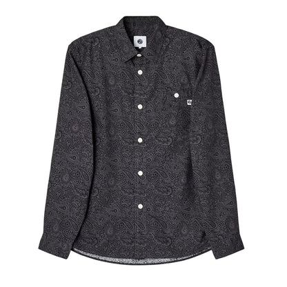 Black - Front - Pretty Green Mens Paisley Regular Shirt