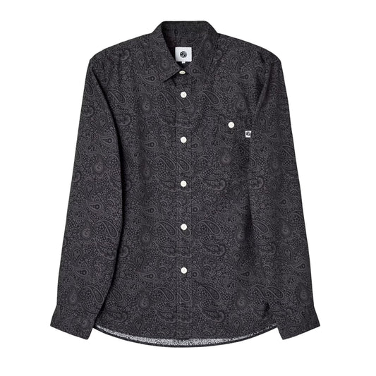 Black - Front - Pretty Green Mens Paisley Regular Shirt