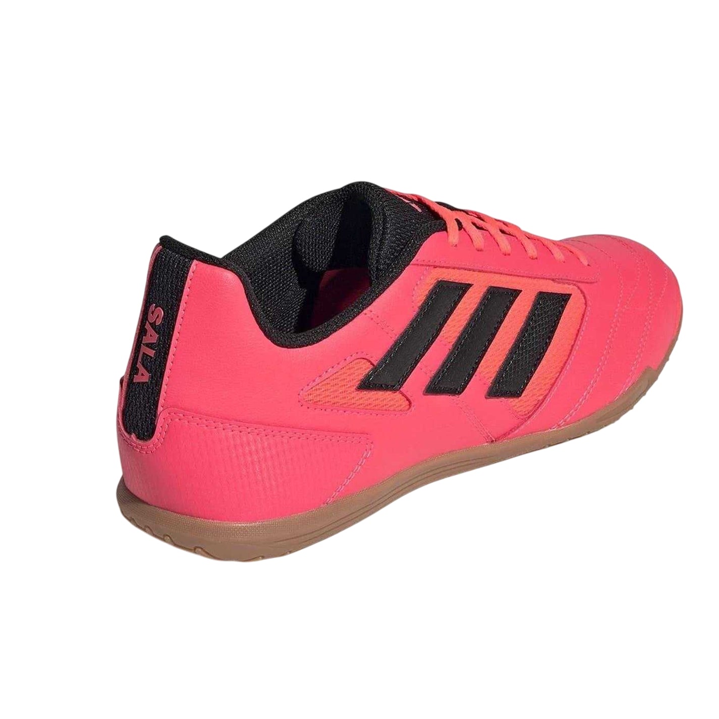 Pink-Black - Back - Adidas Unisex Adult Super 3 Stripes Indoor Football Shoes