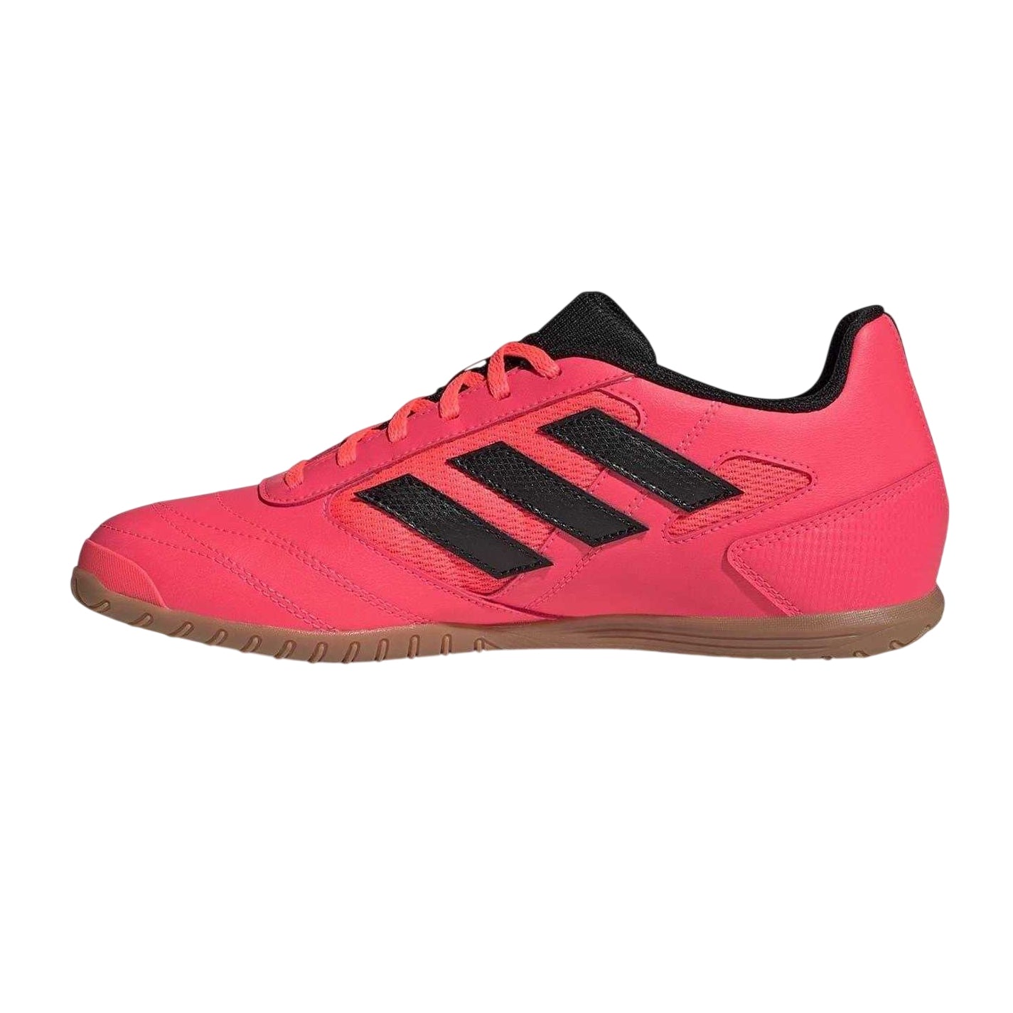 Pink-Black - Side - Adidas Unisex Adult Super 3 Stripes Indoor Football Shoes