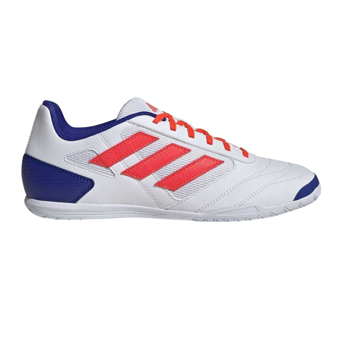 White-Red - Front - Adidas Unisex Adult Super 3 Stripes Indoor Football Shoes