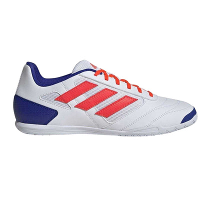 White-Red - Front - Adidas Unisex Adult Super 3 Stripes Indoor Football Shoes