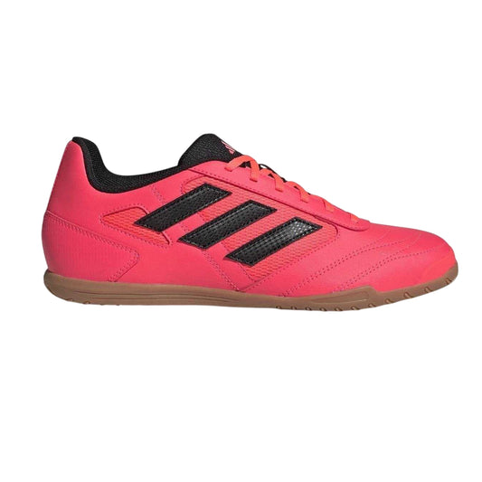 Pink-Black - Front - Adidas Unisex Adult Super 3 Stripes Indoor Football Shoes